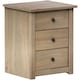 image 8 of Vida Designs Panama 3 Drawer Bedside Chest Cabinet Table Nightstand, Solid Pine Wood