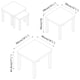 image 5 of URBNLIVING Square Wooden Nesting Stacking Tables Set Of 2 | Multi | White | 2