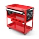 image 1 of 3-Tier Heavy Duty Tool Trolley Cart with Drawer Roller Cabinet for Garage & Workshop