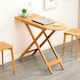 image 3 of Living and Home Foldable Small Wooden End Table 98 W x 38.5 D x 76.3 Hcm Brown