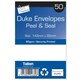 image 4 of Tallon Just Stationery Peel & Seal Envelopes - Duke White (Pack of 50)