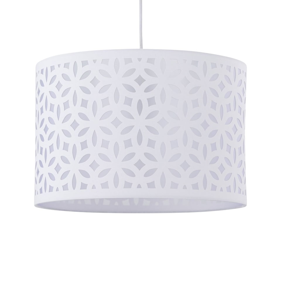 image 1 of White Laser Cut 30cm Pendant Lightshade | White | Large | 1