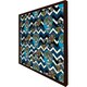 image 3 of Embroidery colourful simplified ethnic skull blue pattern (Picutre Frame) Brown | Oak | XL