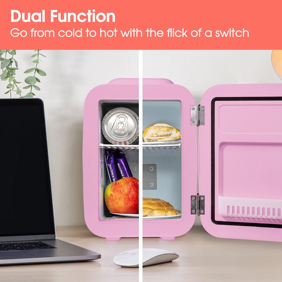 image 1 of Abode Retro 4L Mini Cooler and Warmer Pink A4CLR201P