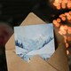 image 3 of Husky In Snowy Mountain Lake Landscape Dog Lover Birthday Greeting Card