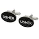 image 1 of Usher Cufflinks - Onyx Art CK59 Wedding Cuffs