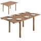 image 1 of Outsunny Extending Garden Table, Acacia Wood Outdoor Dining Table for 6-8 | Brown | Natural wood finish | 180L x 95W x 74H cm (extended); 140L x 95W x 74H cm (closed)