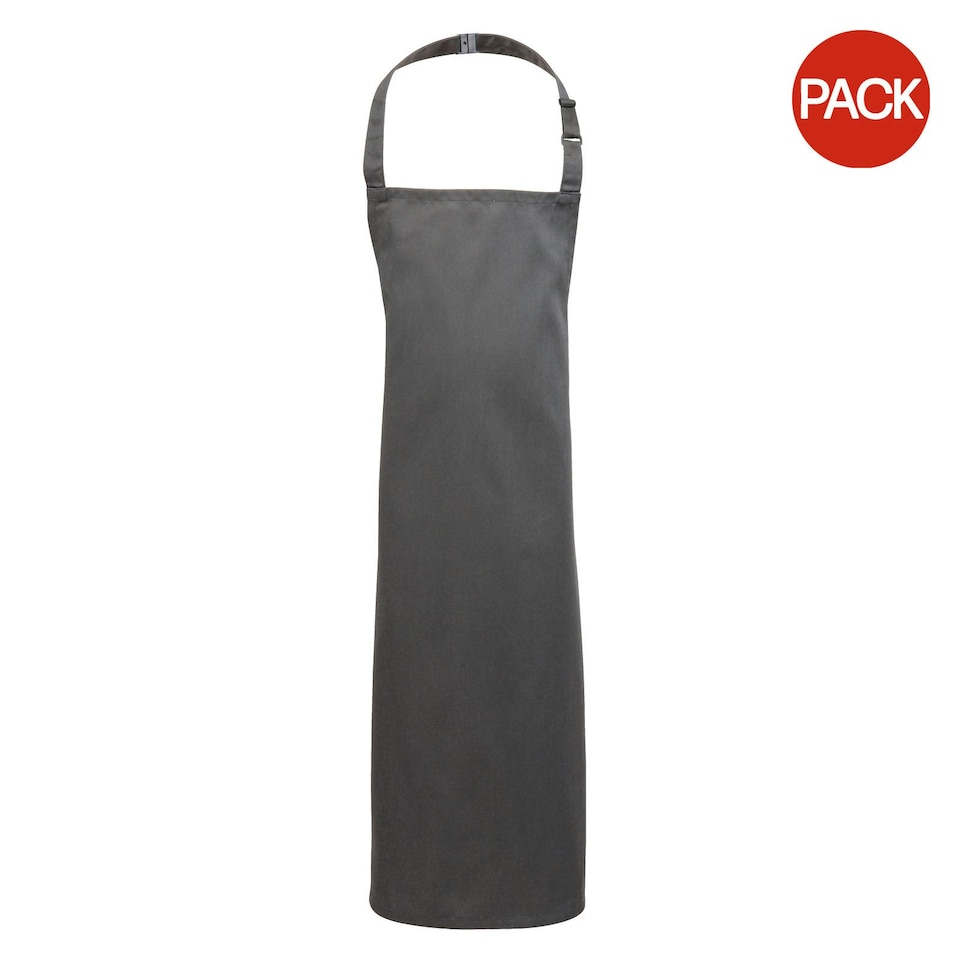 image 1 of Premier Childrens/Kids Bib Apron (Pack of 2) - Dark Grey - Junior