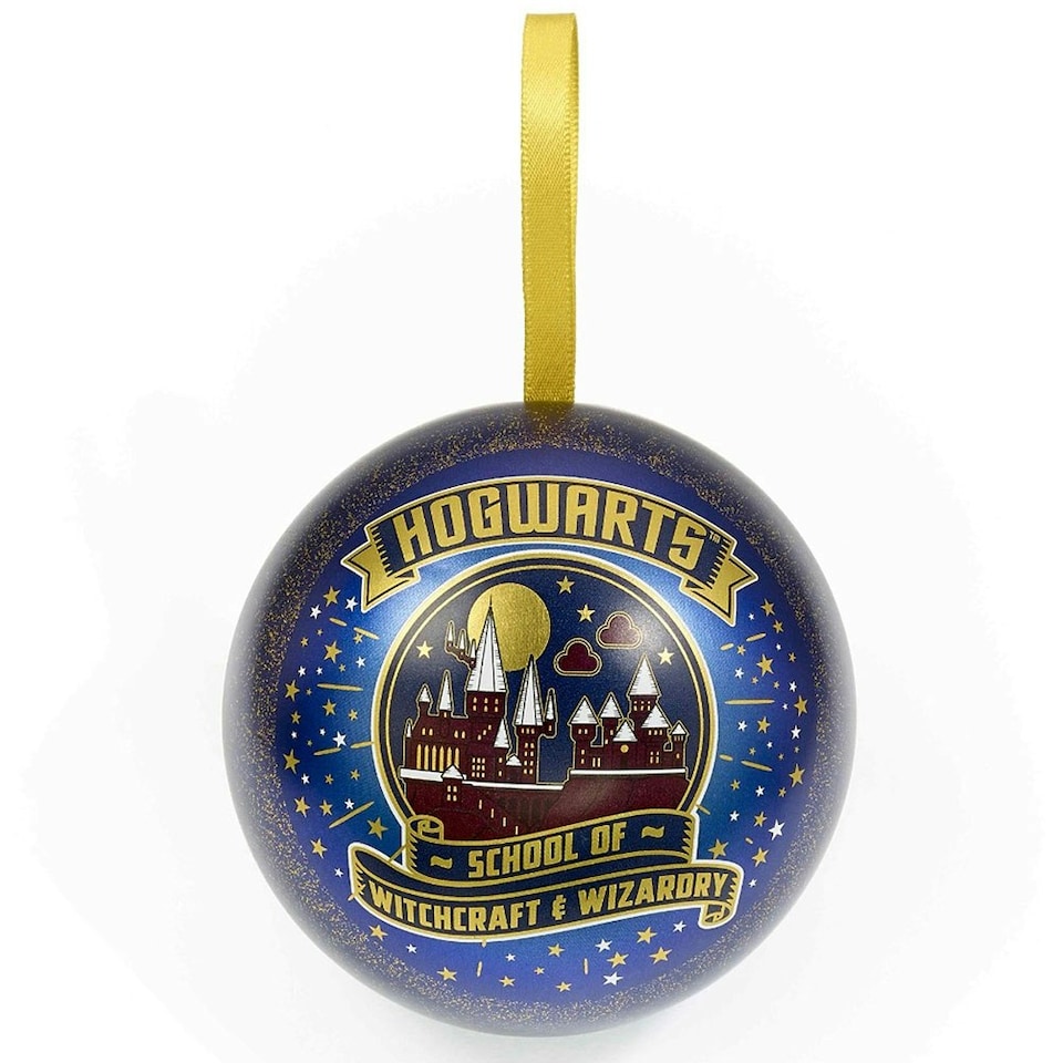 image 1 of Harry Potter Hogwarts Castle Christmas Bauble - Royal Blue/Gold - One Size