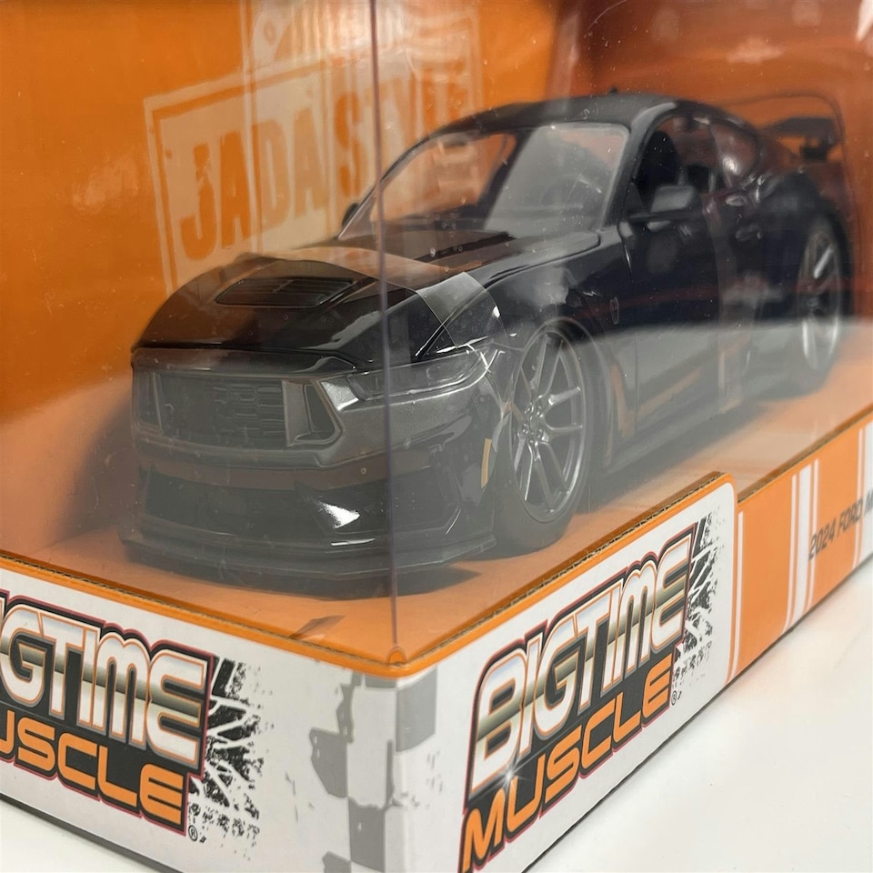 image 1 of 2024 Ford Mustang Dark Horse Black Bigtime Muscle 1:24 Scale Jada 35278