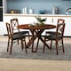 image 5 of COSTWAY Set of 2 Folding Chair Padded Kitchen Dining Seat Brown