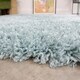 image 3 of KUKOON Duck Egg Blue Deep Pile Shaggy Living Room Area Rug 80cm x 150cm