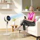 image 2 of HOMCOM 9 Inch Air Circulator Fan 70° Oscillation Carry Handle Black White
