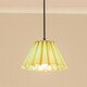 image 2 of ValueLights Lauren Sage Green Fabric Pleated Scallop Edge Tapered Ceiling Floor Table Lamp Shade