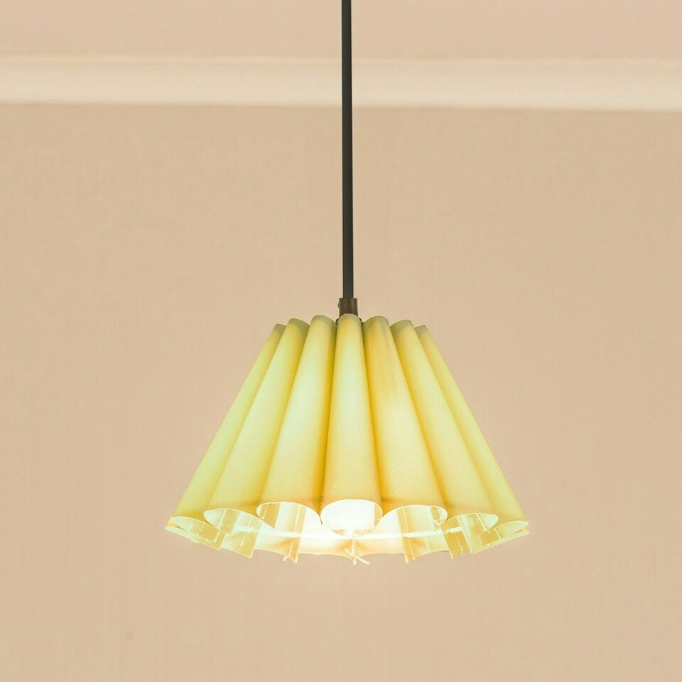 image 1 of ValueLights Lauren Sage Green Fabric Pleated Scallop Edge Tapered Ceiling Floor Table Lamp Shade