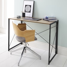 House of Home Folding Desk Computer Wooden Foldable Study Coffee Table Laptop Office | Black