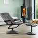 image 7 of Gibson Swivel Recliner and Footstool - Grey