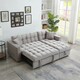 image 3 of Madrid Corner Chaise Lounge L Shape 3 Seater Sofa With With a Reversible Chaise & Pull Out Sofa Bed Grey
