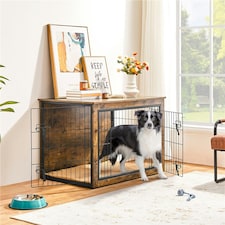 Yaheetech 102 cm Dog Crate Furniture Brown | Rustic Brown