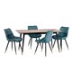 image 4 of Premium Findlay 90cm Rectangular Dining Table - Walnut & Black