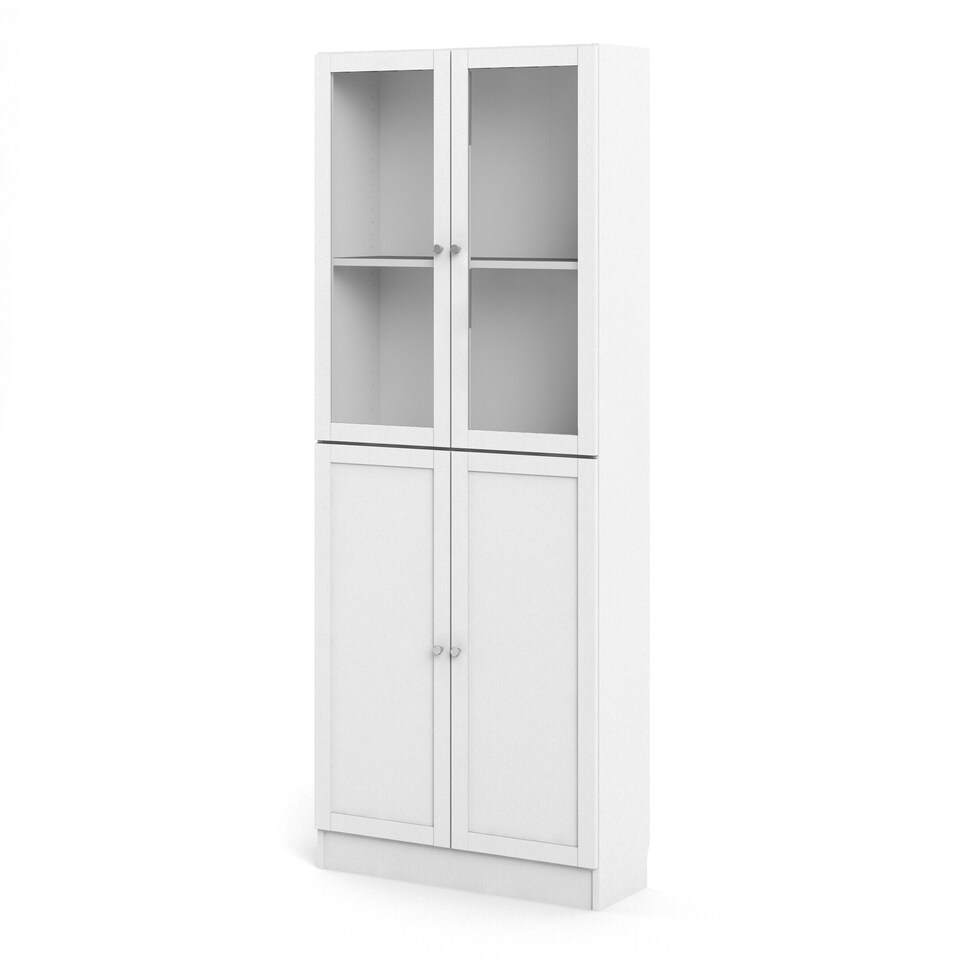 image 1 of Basic Tall Wide (4 Shelves) 4 Door Combination Unit in White