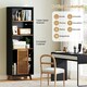 image 6 of COSTWAY Bookshelf 5-Tier Bookcase w/Reversible Shelf Black