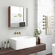 image 8 of kleankin 63Wx60H cm Double Door Wall-Mount Bathroom Mirrored Cabinet Medicine