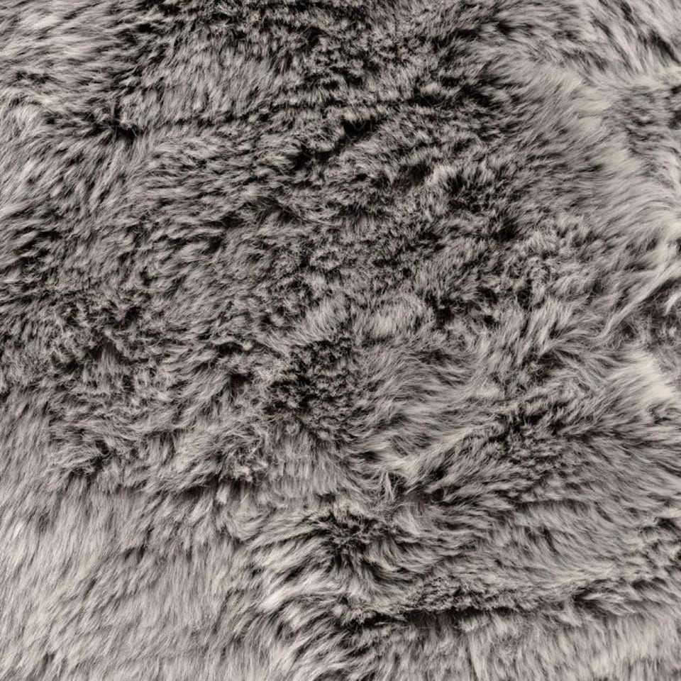 image 1 of Kenai Faux Fur Bean Bag Lounger Arctic Wolf Grey Giant Bean Bag Chair | Grey | Arctic Wolf Grey | XL | 1