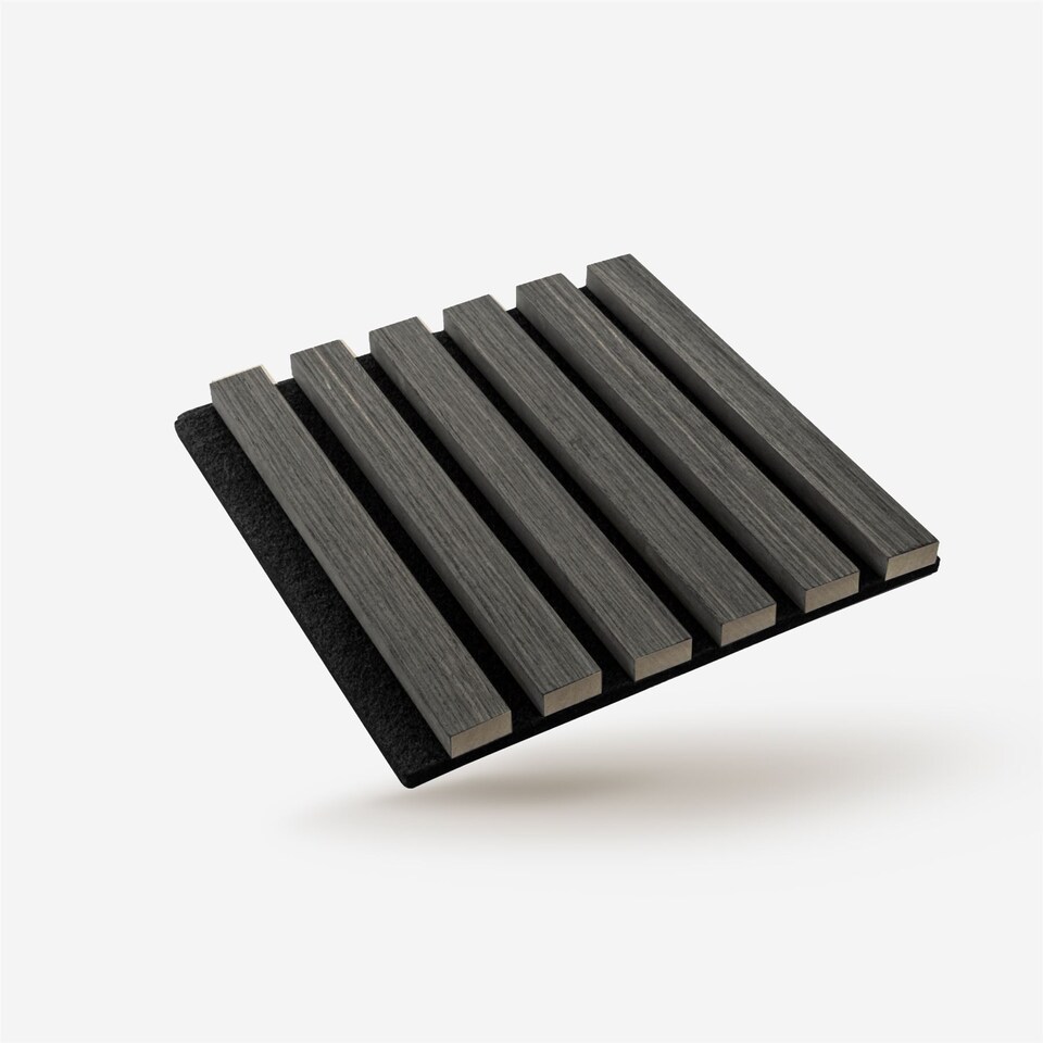 image 1 of Cheshire Mouldings WPKT8 Acoustic Wall Panel Dark Grey (L) 2400mm (W) 605mm (T) 21mm 3 Pack