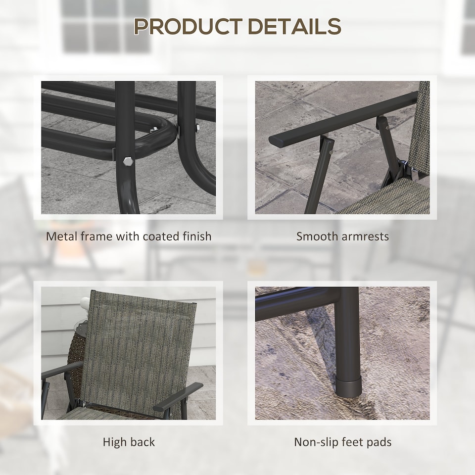 image 1 of Outsunny Patio Furniture Set, Garden Set w/ Table, Foldable Chairs, a Loveseat
