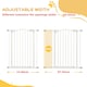 image 8 of PawHut 74-94cm Adjustable Metal Pet Gate Safety Barrier w/ Auto-Close Door White