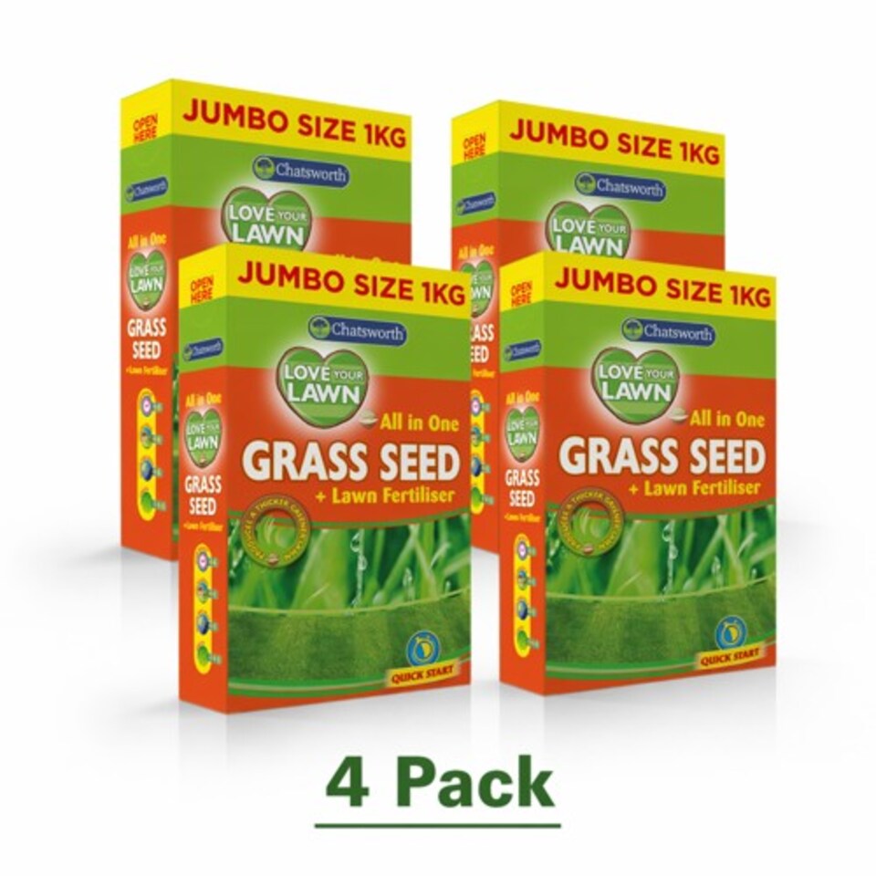 image 1 of Chatsworth Jumbo Size Love Your Lawn Lawn Seed & Fertiliser 1kg