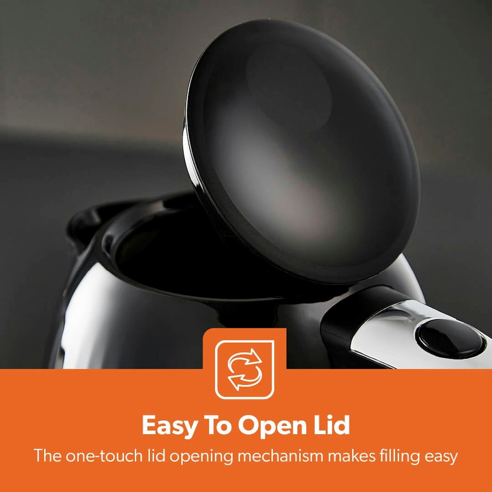 image 1 of GEEPAS 1.7L Electric Kettle 3000W 360° Rotational Base Cordless Jug Kettle|Black|Fluted
