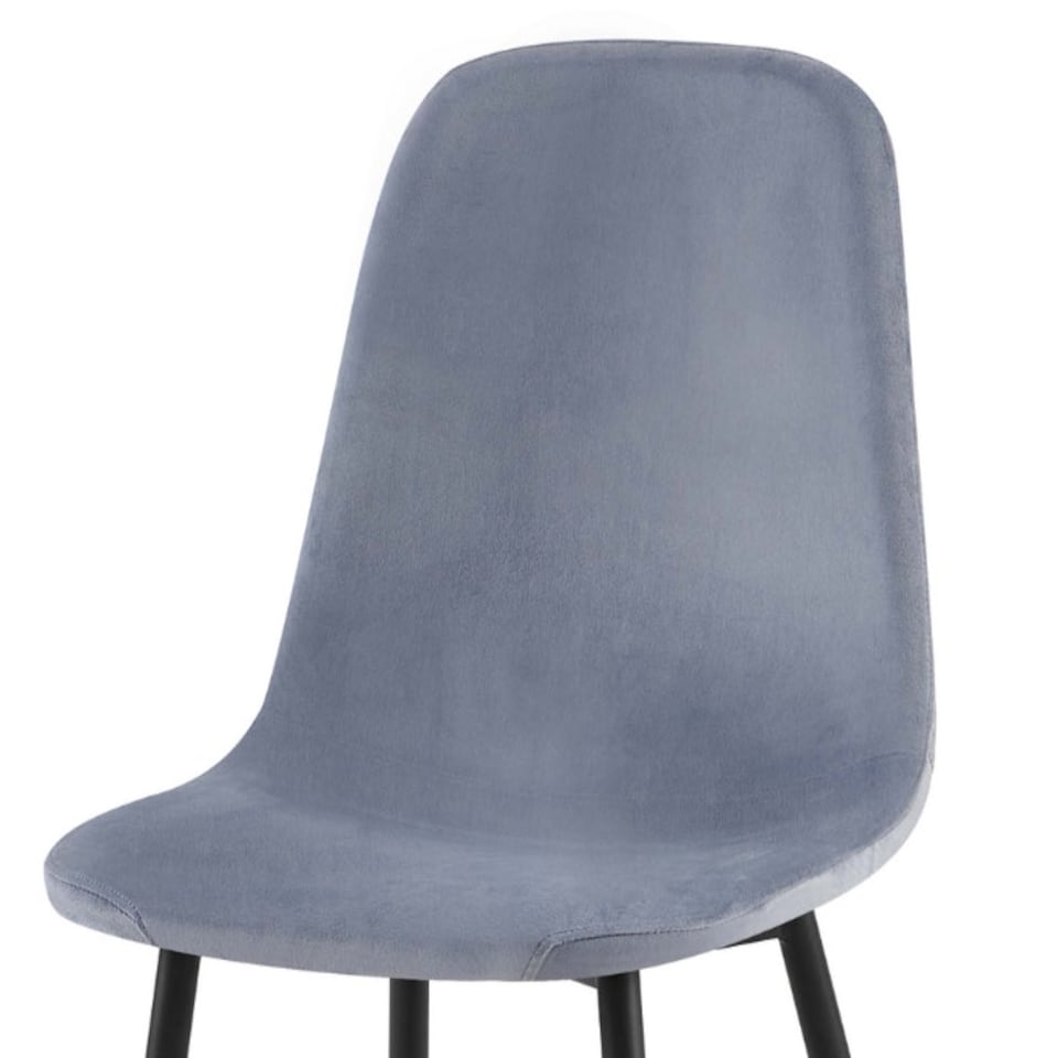 image 1 of Luxe Dining Chair 4pc Blue Mirage Wood Printed Coating Blue
