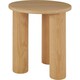image 2 of Side Table Sisi - round, solid wood legs, rustic look Brown | Light Oak