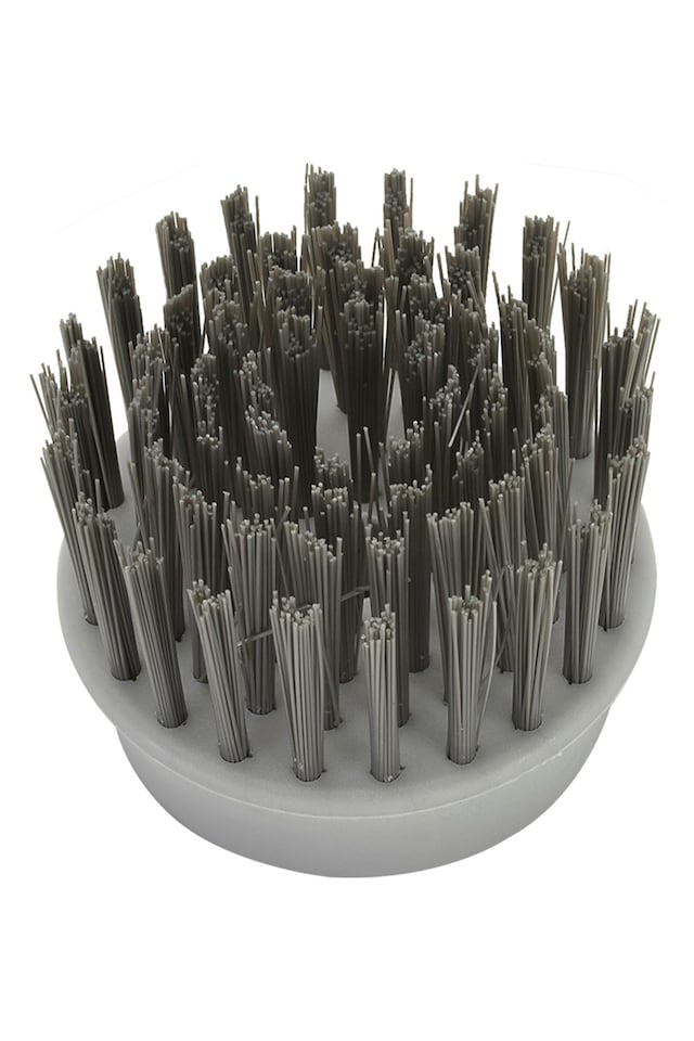 image 1 of Living and Home Dish Pot Brush with Built-in Soap Dispenser, Grey | Grey