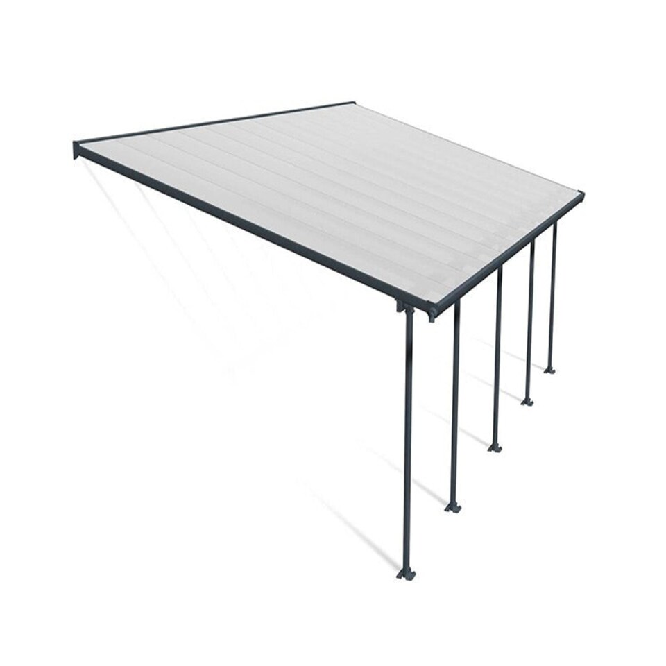 image 1 of Patio Cover Feria 4M Deep 4X7.87 Clear - Polycarbonate - L787 x W385 x H305 - Grey Grey