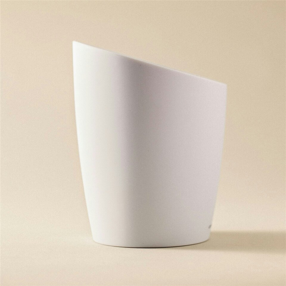 image 1 of Cosmic Toothbrush Holder Oriental Inspired Design with Soft White Plastic Finish