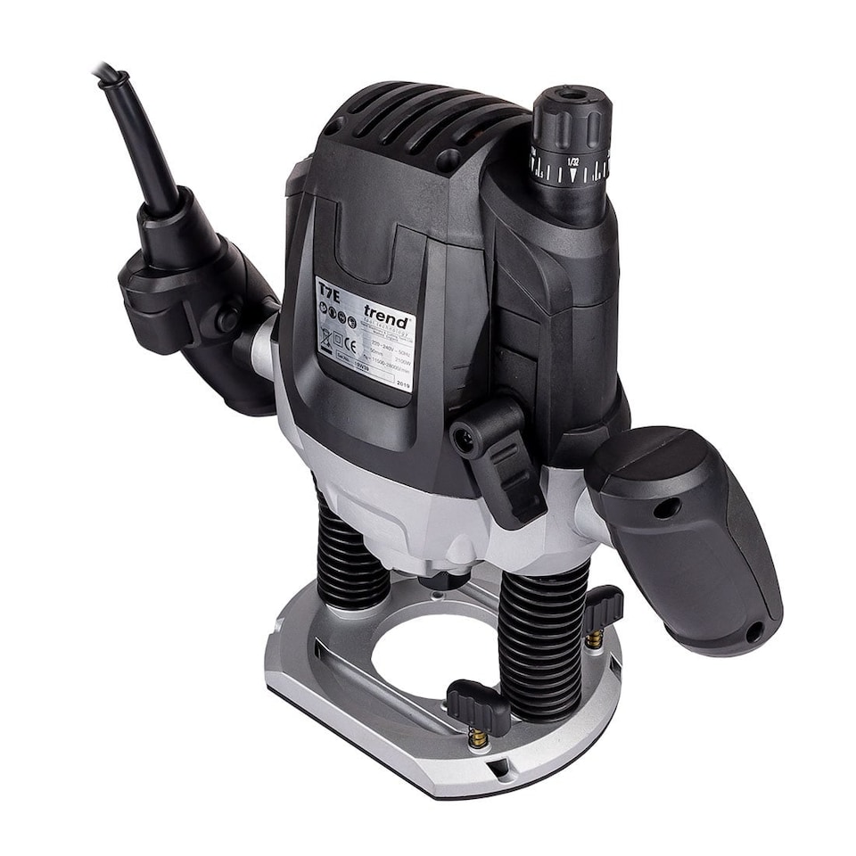 image 1 of Trend T7EK 2100W 1/2" Variable Speed Router 240V In Kit Box