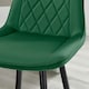 image 2 of Furniturebox Pesaro 2x Green Velvet Black Legs Bar Chair