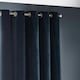 image 2 of Yard Heavy Chenille Velvet Navy Eyelet Curtains 168 x 137cm