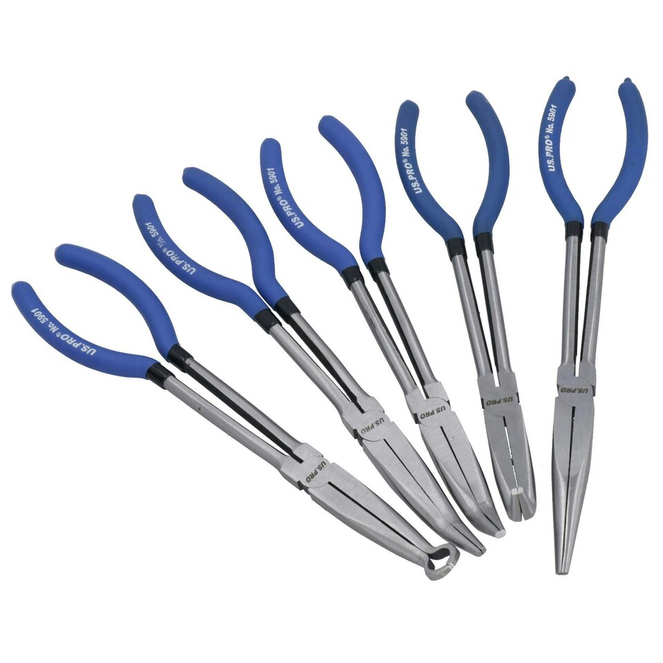 image 1 of 8" / 200mm Plier Pliers Set Combination Long Nose Cutters Soft Grip Handles 3pc