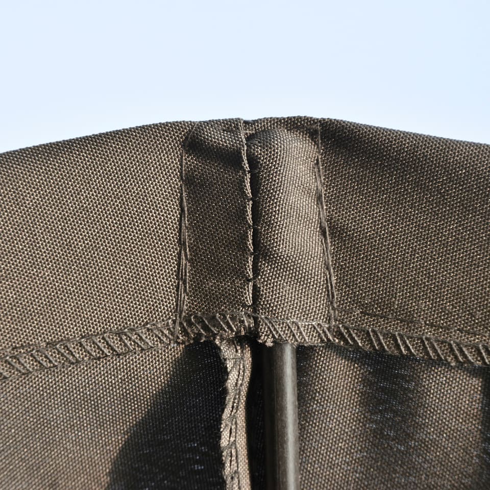 image 1 of Outsunny 2.5m Shanghai Garden Parasol Umbrella with Crank Tilt, Adjustable Outdoor Sun Shade, Grey