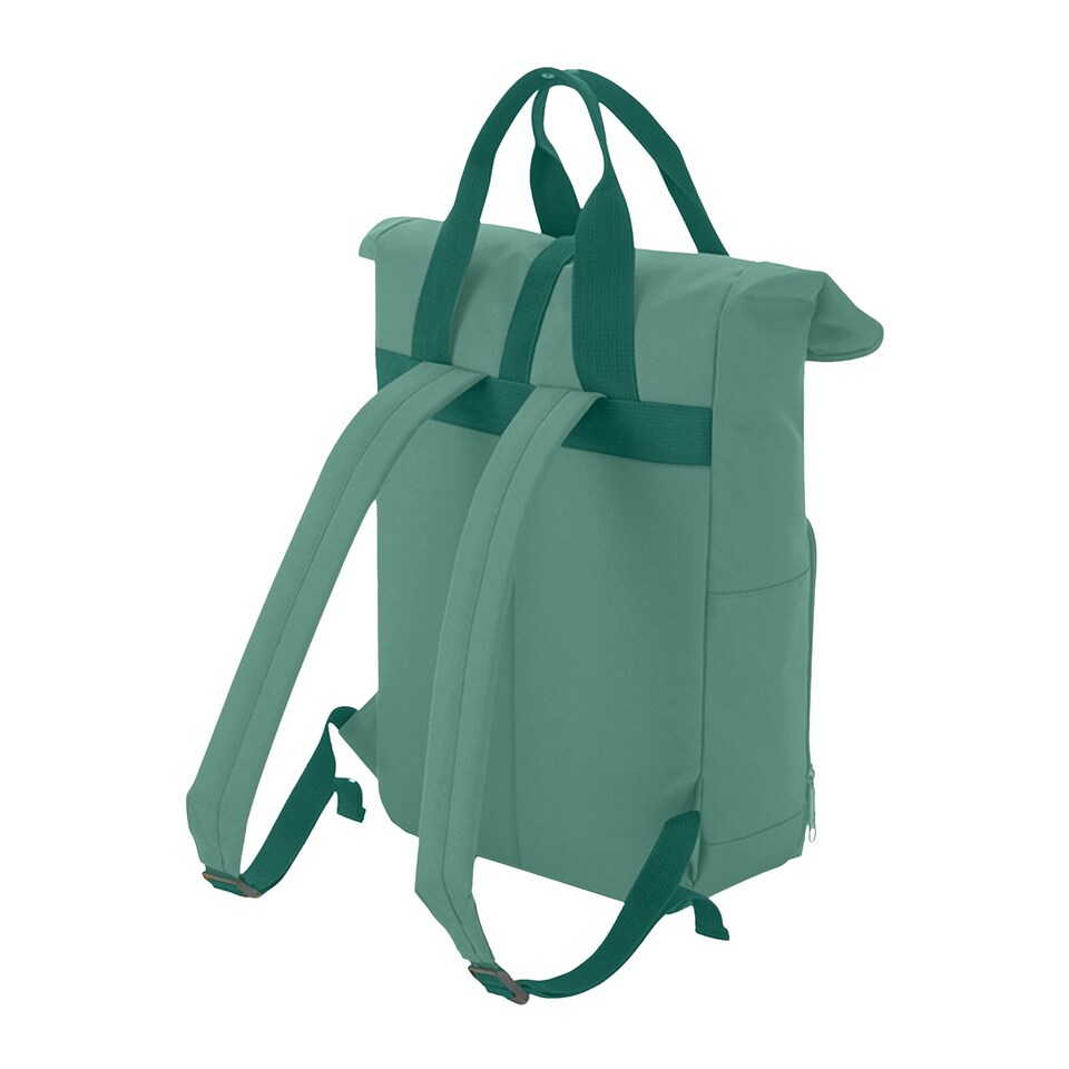 image 1 of BagBase Twin Handle Roll-Top Backpack - Sage Green - One Size