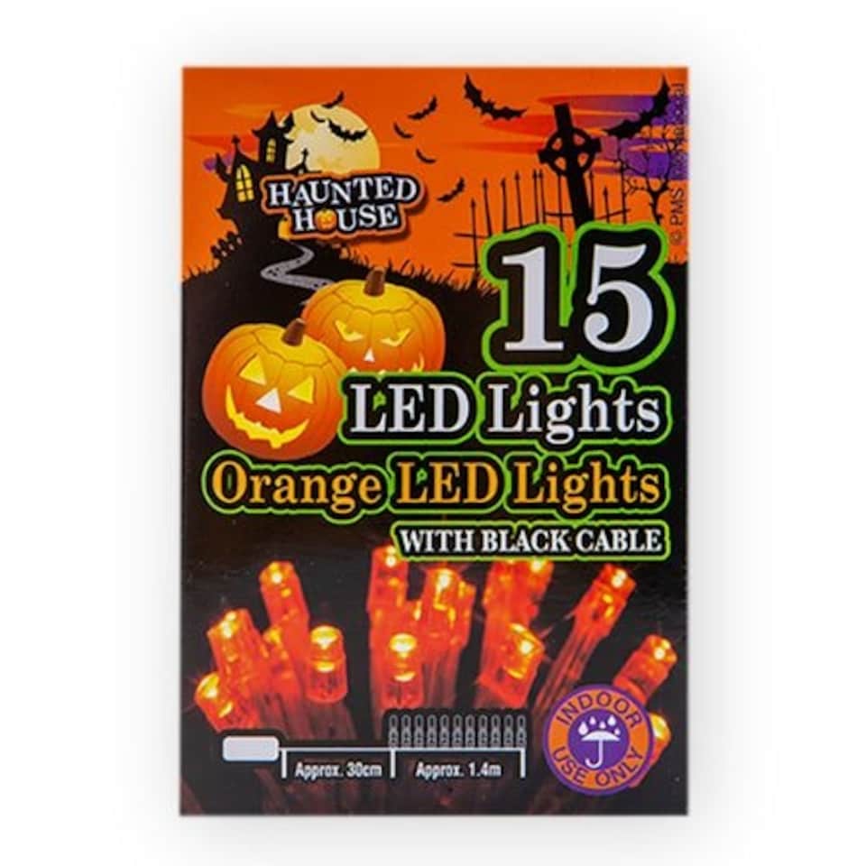 15 Orange LED Halloween Lights