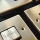 image 2 of SE HOME Satin Brushed Brass 2 Gang 2 Way LED 100W Trailing Edge Dimmer Light Switch | Gold | Satin Brass