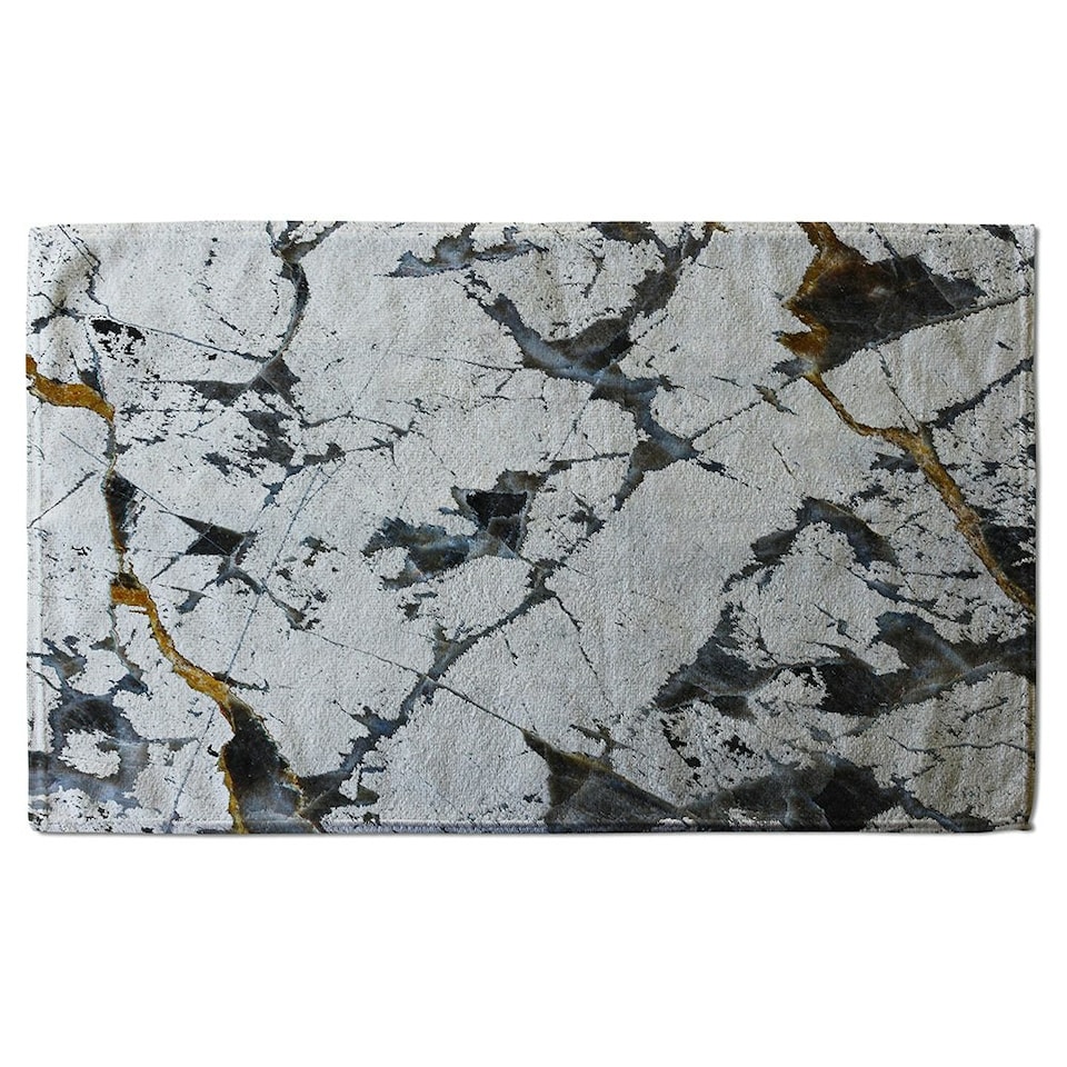 image 1 of Black & Gold Marble (Bath Towel)