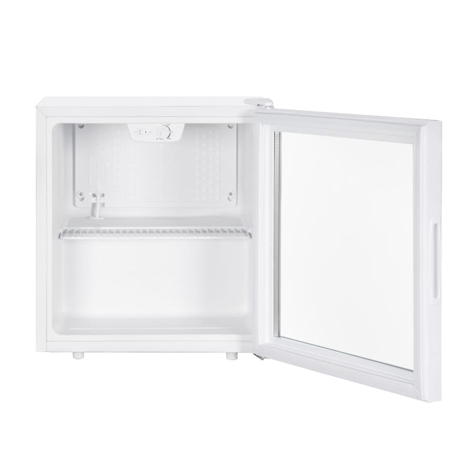 image 1 of SIA DC3W Mini Drinks Fridge, Table Top 46L Wine Cooler With Glass Door, White