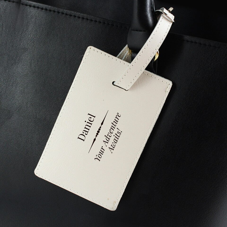 image 1 of Personalised Classic Cream Luggage Tag Cream