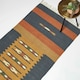 image 1 of Homescapes Lundi Orange and Blue Kilim Runner Cotton and Jute Rug - 80 x 180 cm